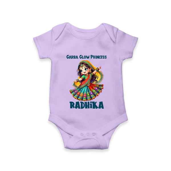 Choti Dandiya Queen Personalized Romper - LILAC - New Born (Chest 14")