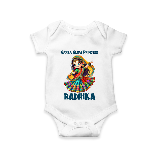 Choti Dandiya Queen Personalized Romper - WHITE - New Born (Chest 14")