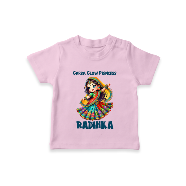 Choti Dandiya Queen Personalized T Shirt - BABY PINK - 0-5 Months Old (Chest 17")