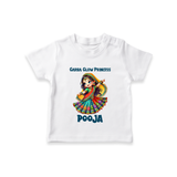 Garba Glow Princess T-shirt | Custom Baby T-shirt for Little Princess - WHITE - 0-5 Months Old (Chest 17")