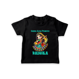 Choti Dandiya Queen Personalized T Shirt - BLACK - 0-5 Months Old (Chest 17")