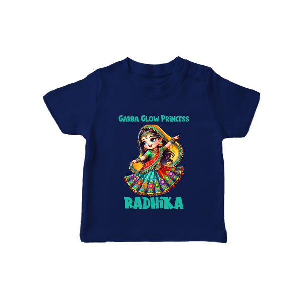 Choti Dandiya Queen Personalized T Shirt - NAVY BLUE - 0-5 Months Old (Chest 17")