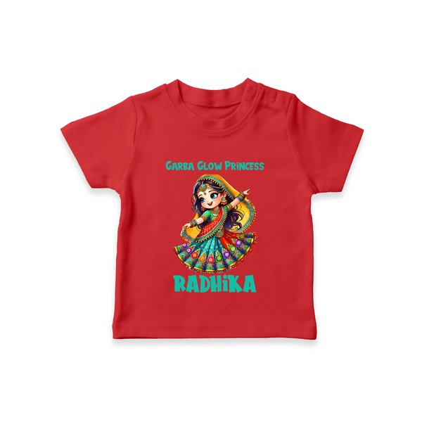 Choti Dandiya Queen Personalized T Shirt - RED - 0-5 Months Old (Chest 17")