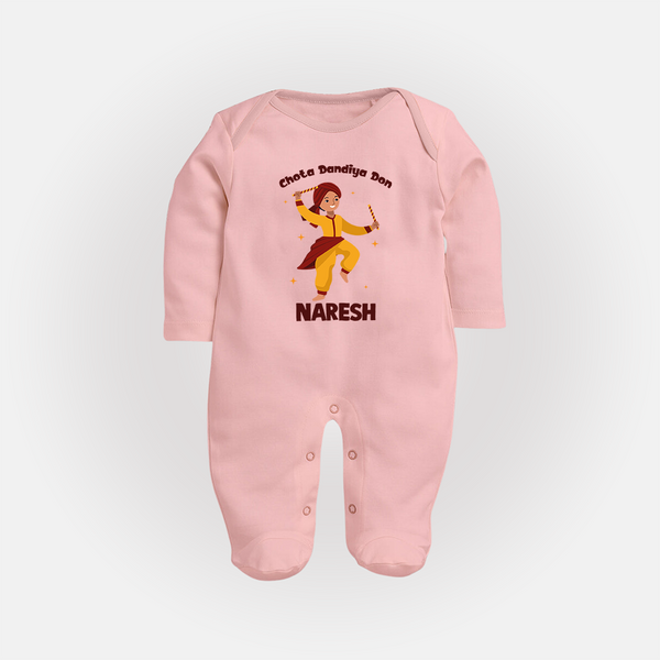 Garba Glow Princess Personalized  Full Body Suit - BABY PINK - New Born (Chest 7.5")