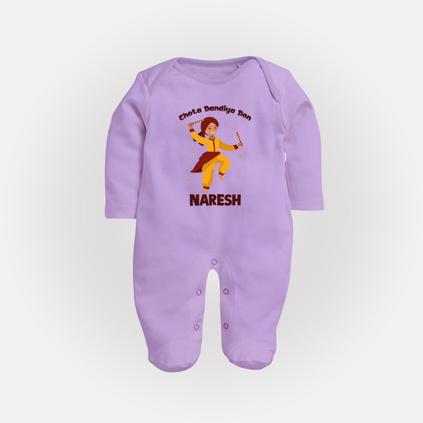 Garba Glow Princess Personalized  Full Body Suit - LILAC - New Born (Chest 7.5")
