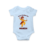 Chota Dandiya Don Romper/Onesie | Personalized Baby Romper/Onesie for Garba Nights - BABY BLUE - New Born (Chest 14")