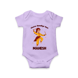 Chota Dandiya Don Romper/Onesie | Personalized Baby Romper/Onesie for Garba Nights - LILAC - New Born (Chest 14")