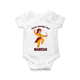 Garba Glow Princess Personalized  Romper - WHITE - New Born (Chest 14")