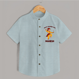 Chota Dandiya Don Shirt | Personalized Baby Shirt for Garba Nights - ARCTIC BLUE - 0 - 6 Months Old (Chest 23")