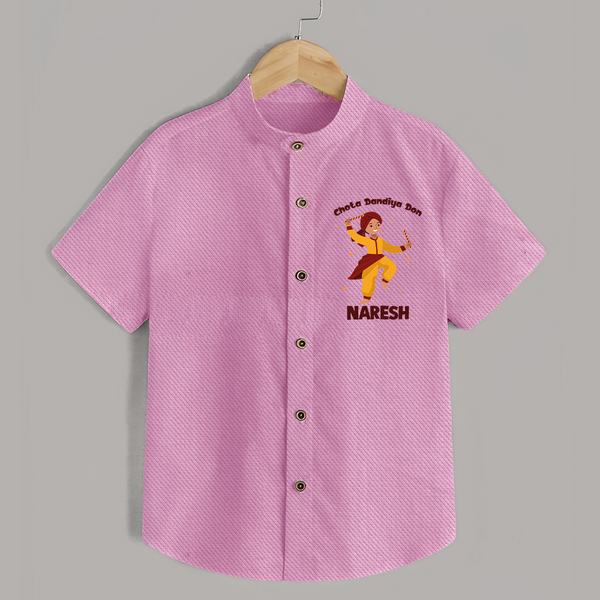 Little Dandiya Don Personalized Shirt - BABY PINK - 0 - 6 Months Old (Chest 23")