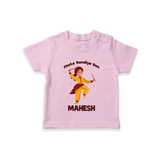 Chota Dandiya Don T-shirt | Personalized Baby T-shirt for Garba Nights - BABY PINK - 0-5 Months Old (Chest 17")
