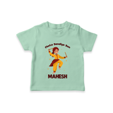 Chota Dandiya Don T-shirt | Personalized Baby T-shirt for Garba Nights - MINT GREEN - 0-5 Months Old (Chest 17")