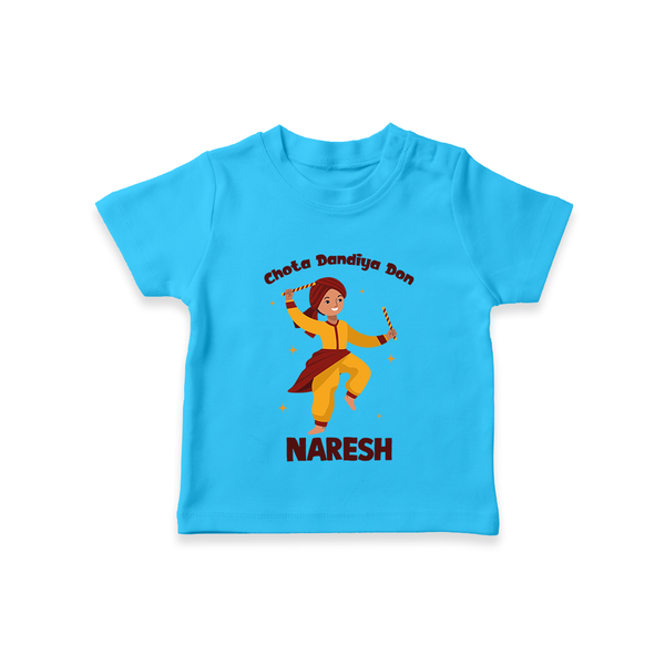 Garba Glow Princess Personalized  T Shirt - SKY BLUE - 0-5 Months Old (Chest 17")