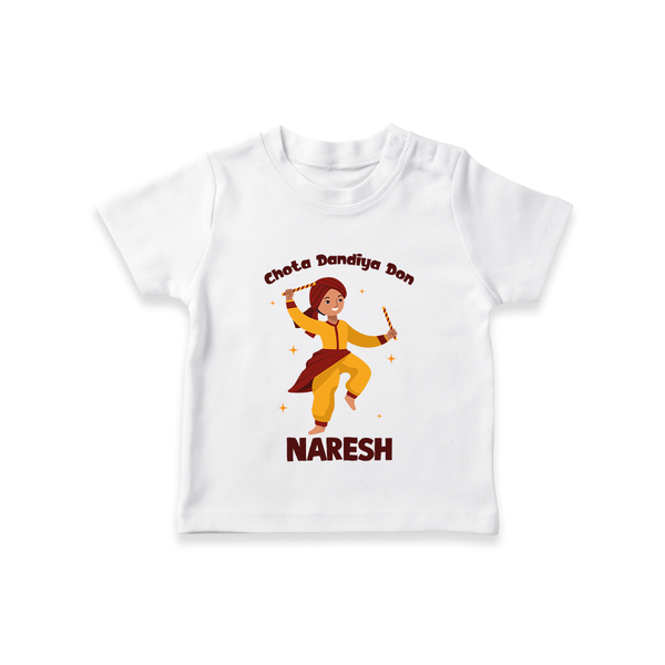 Garba Glow Princess Personalized  T Shirt - WHITE - 0-5 Months Old (Chest 17")