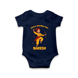 Garba Glow Princess Personalized  Romper - NAVY BLUE - New Born (Chest 14")