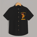 Little Dandiya Don Personalized Shirt - BLACK - 0 - 6 Months Old (Chest 23")