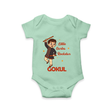 Little Garba Rockstar Romper/Onesie | Custom Baby Romper/Onesie for Dance Lovers - MINT GREEN - New Born (Chest 14")