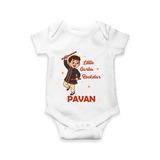 Chota Dandiya Don Personalized Romper - WHITE - New Born (Chest 14")