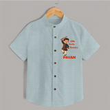 Little Garba Rockstar Personalized Shirt - ARCTIC BLUE - 0 - 6 Months Old (Chest 23")