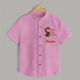 Little Garba Rockstar Personalized Shirt - BABY PINK - 0 - 6 Months Old (Chest 23")