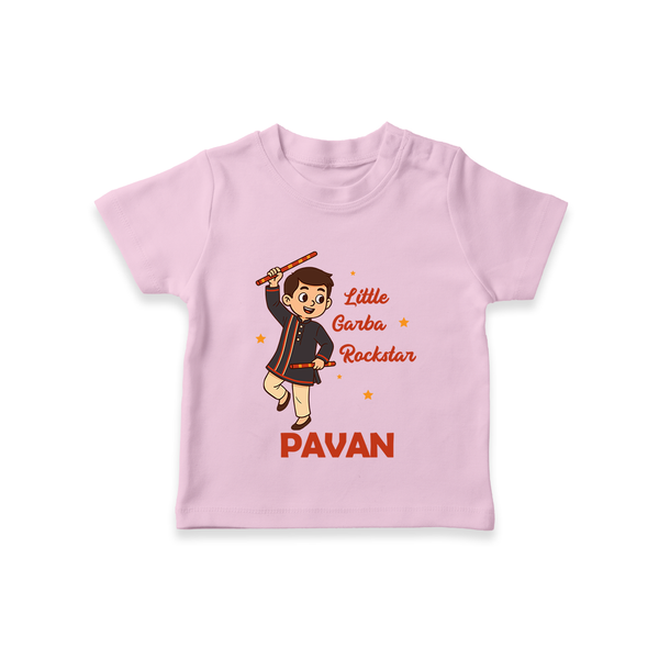 Chota Dandiya Don Personalized T Shirt - BABY PINK - 0-5 Months Old (Chest 17")