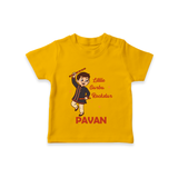 Chota Dandiya Don Personalized T Shirt - CHROME YELLOW - 0-5 Months Old (Chest 17")