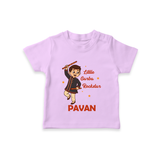 Chota Dandiya Don Personalized T Shirt - LILAC - 0-5 Months Old (Chest 17")