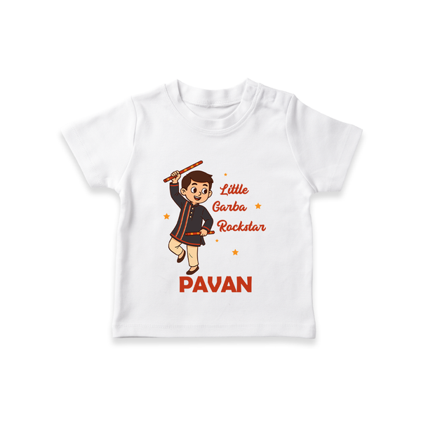 Chota Dandiya Don Personalized T Shirt - WHITE - 0-5 Months Old (Chest 17")