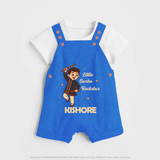 Little Garba Rockstar Dungaree Set | Custom Baby Dungaree Set for Dance Lovers - COBALT BLUE - 0 - 5 Months Old (Chest 18")