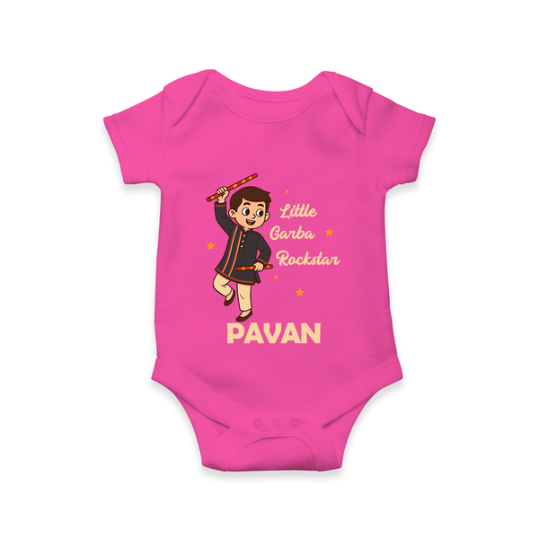 Chota Dandiya Don Personalized Romper - HOT PINK - New Born (Chest 14")