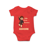 Little Garba Rockstar Romper/Onesie | Custom Baby Romper/Onesie for Dance Lovers - RED - New Born (Chest 14")