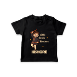 Little Garba Rockstar T-shirt | Custom Baby T-shirt for Dance Lovers - BLACK - 0-5 Months Old (Chest 17")