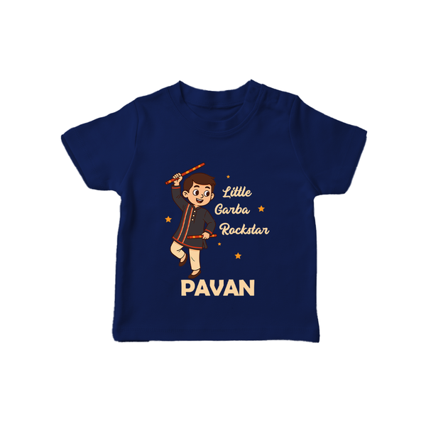Chota Dandiya Don Personalized T Shirt - NAVY BLUE - 0-5 Months Old (Chest 17")