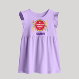 Little Garba Rockstar Personalized Baby Frock - LILAC - 0 - 3 Months Old (Chest 17")