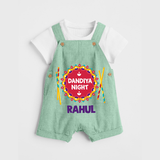 Little Garba Rockstar Personalized Dungaree - MINT GREEN - 0 - 5 Months Old (Chest 18")