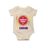 Dandiya Night Romper/Onesie | Personalized Baby Romper/Onesie for Festive Celebrations - IVORY - New Born (Chest 14")