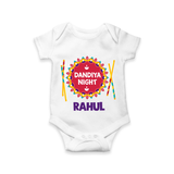 Little Garba Rockstar Personalized Romper - WHITE - New Born (Chest 14")