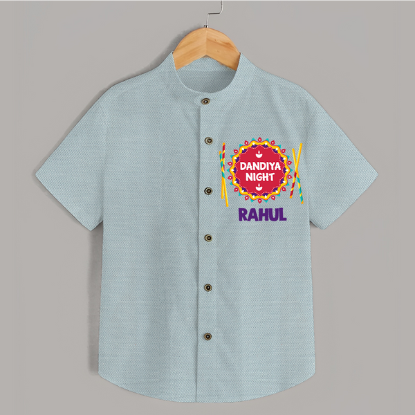 Dandiya Night Personalized Shirt - ARCTIC BLUE - 0 - 6 Months Old (Chest 23")
