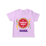Little Garba Rockstar Personalized T Shirt - LILAC - 0-5 Months Old (Chest 17")