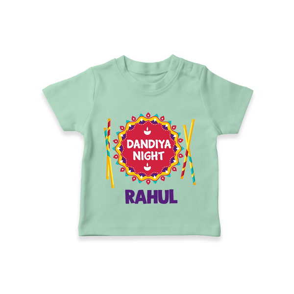 Little Garba Rockstar Personalized T Shirt - MINT GREEN - 0-5 Months Old (Chest 17")