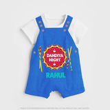 Little Garba Rockstar Personalized Dungaree - COBALT BLUE - 0 - 5 Months Old (Chest 18")