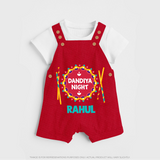 Little Garba Rockstar Personalized Dungaree - RED - 0 - 5 Months Old (Chest 18")