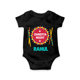 Little Garba Rockstar Personalized Romper - BLACK - New Born (Chest 14")