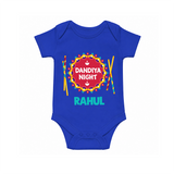 Little Garba Rockstar Personalized Romper - COBALT BLUE - New Born (Chest 14")