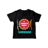 Dandiya Night T-shirt | Personalized Baby T-shirt for Festive Celebrations - BLACK - 0-5 Months Old (Chest 17")