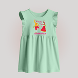 Dandiya Night Celebration Personalized Baby Frock - MINT GREEN - 0 - 3 Months Old (Chest 17")