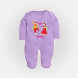 Dandiya Night Celebration Personalized Full Body Suit - LILAC - New Born (Chest 7.5")