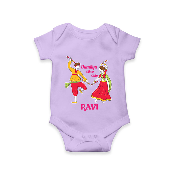 Dandiya Night Celebration Personalized Romper - LILAC - New Born (Chest 14")