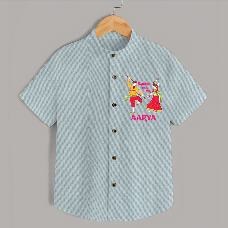 Dandiya Vibes Only Shirt | Custom Baby Shirt for Garba and Navratri - ARCTIC BLUE - 0 - 6 Months Old (Chest 23")