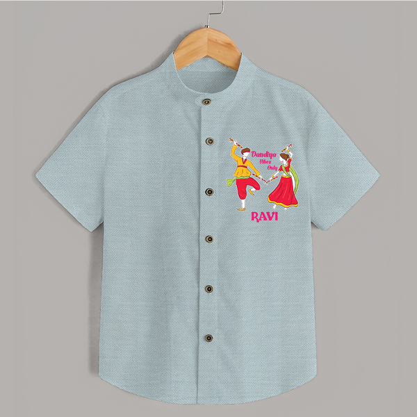 Dandiya Vibes Personalized Shirt - ARCTIC BLUE - 0 - 6 Months Old (Chest 23")